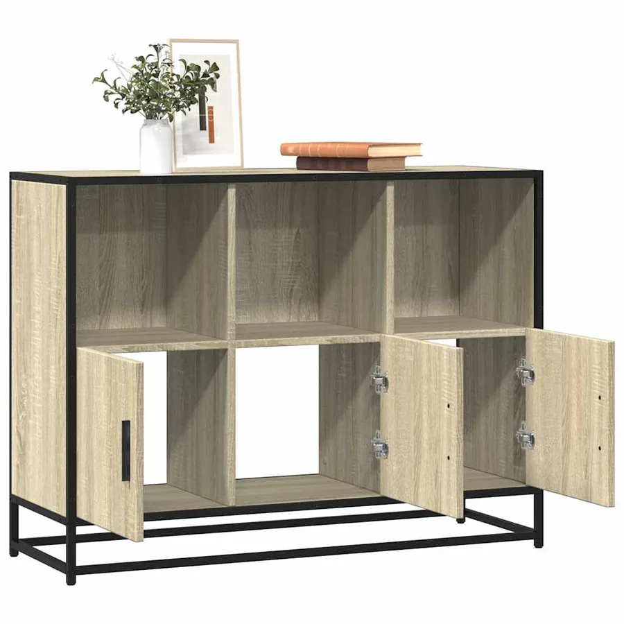 Buffet chêne sonoma 100x35x76 cm bois d'ingénierie