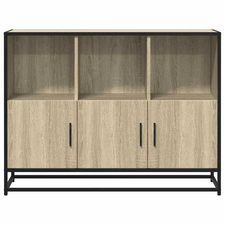 Buffet chêne sonoma 100x35x76 cm bois d'ingénierie - 4