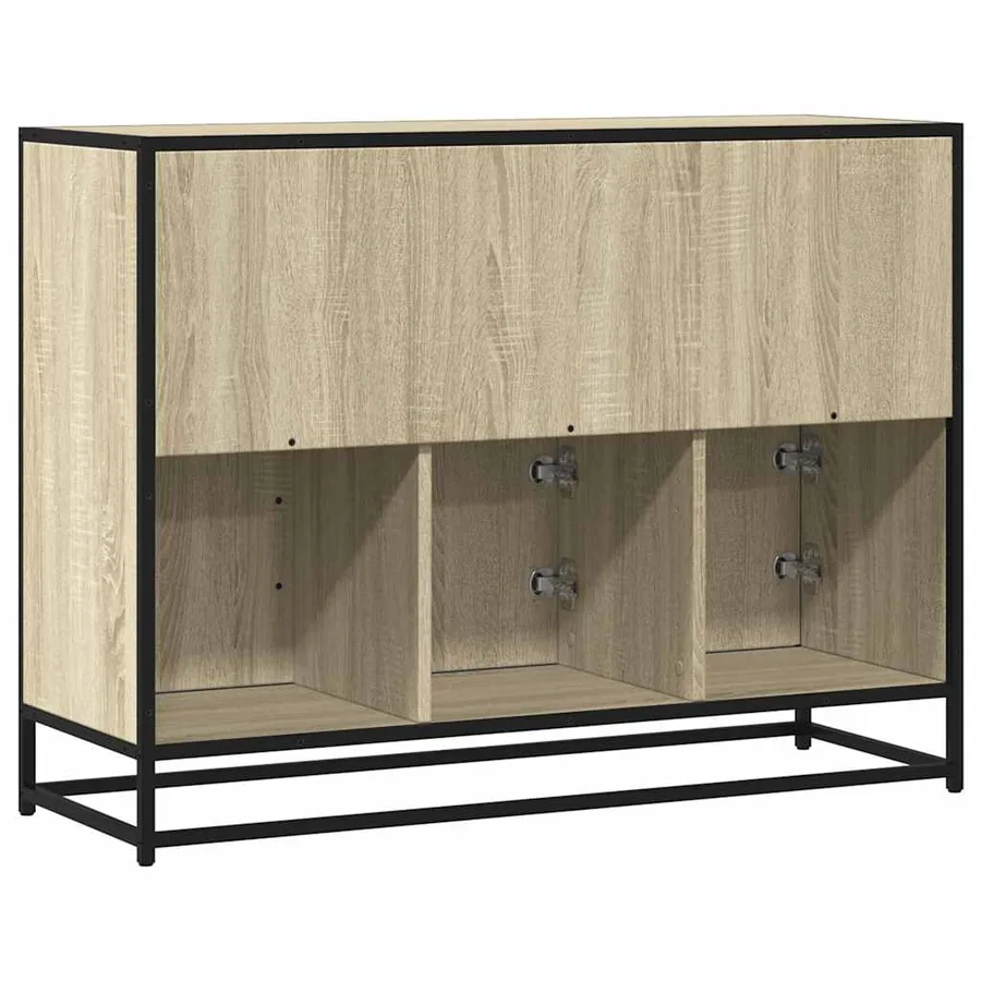 Buffet chêne sonoma 100x35x76 cm bois d'ingénierie - 6