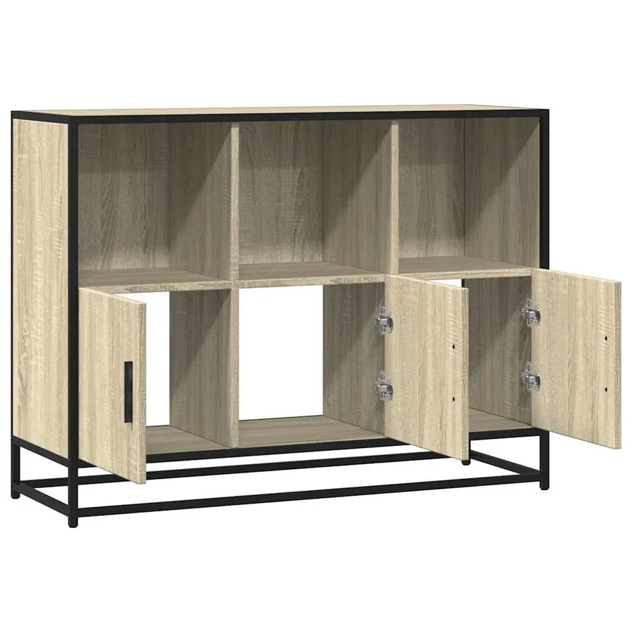 Buffet chêne sonoma 100x35x76 cm bois d'ingénierie - 7