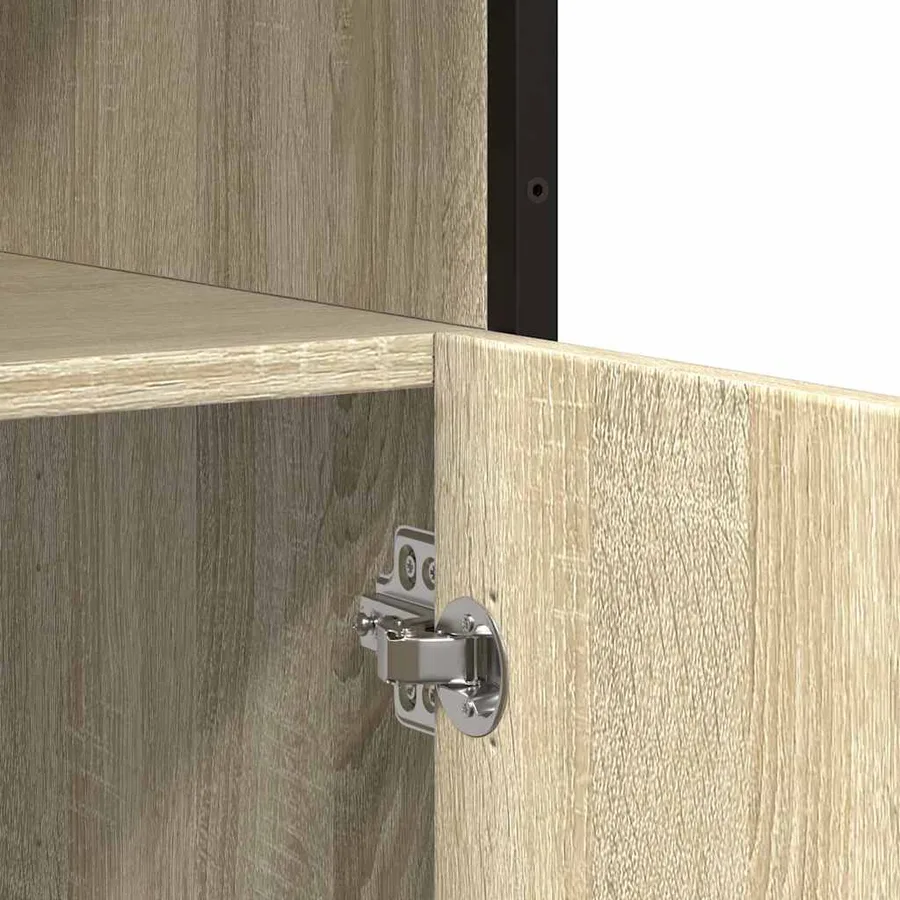 Buffet chêne sonoma 100x35x76 cm bois d'ingénierie - 9