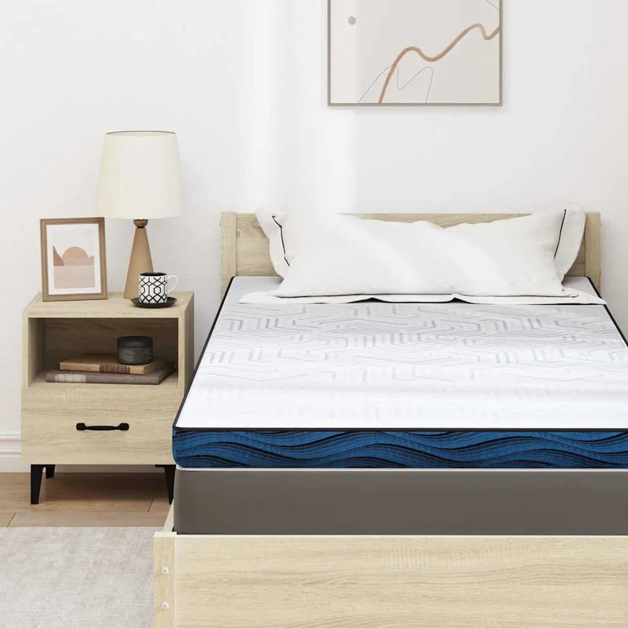 Surmatelas Blanc 90 x 190 cm Tissu jacquard - 7