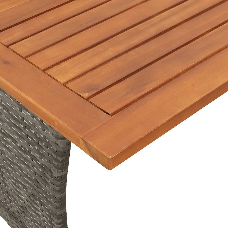 Ensemble à manger jardin 4pcs et coussins Gris Résine tressée - 12