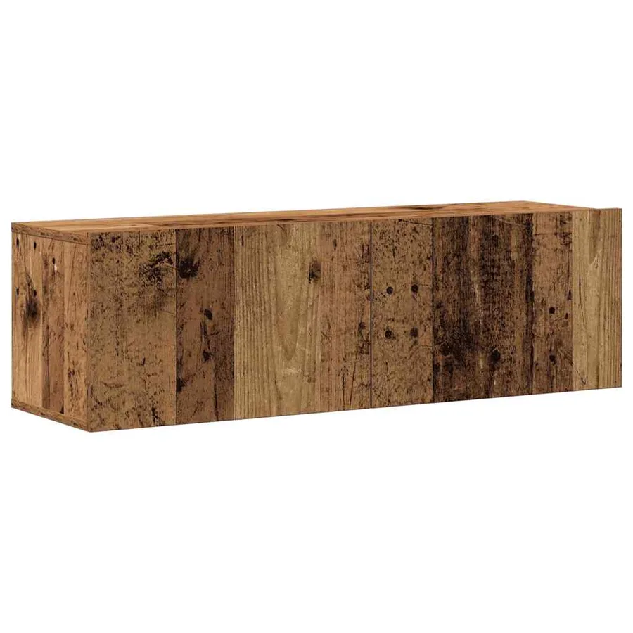 Ensemble de meuble TV mural 4 pcs vieux bois bois d'ingénierie - 4