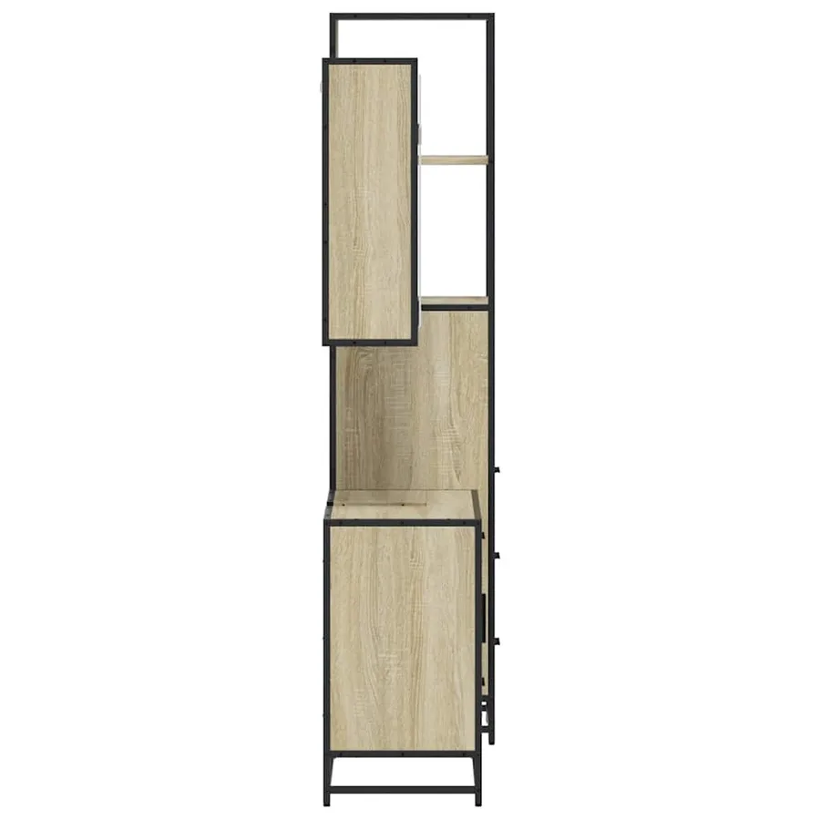 Ensemble de meubles de salle de bain 3 pcs chêne sonoma - 6