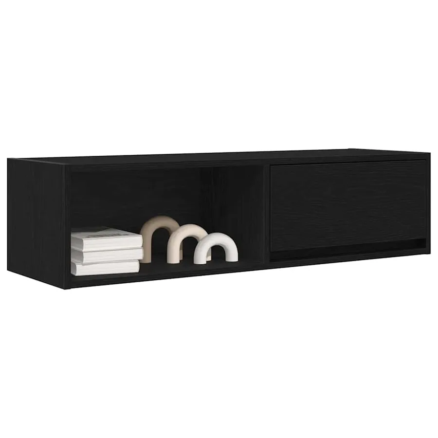 Meuble TV 2 pcs chêne noir 100x31x25,5 cm bois d'ingénierie - 4