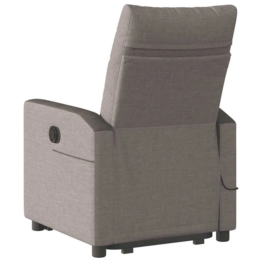 Fauteuil inclinable de massage Taupe Tissu - 7