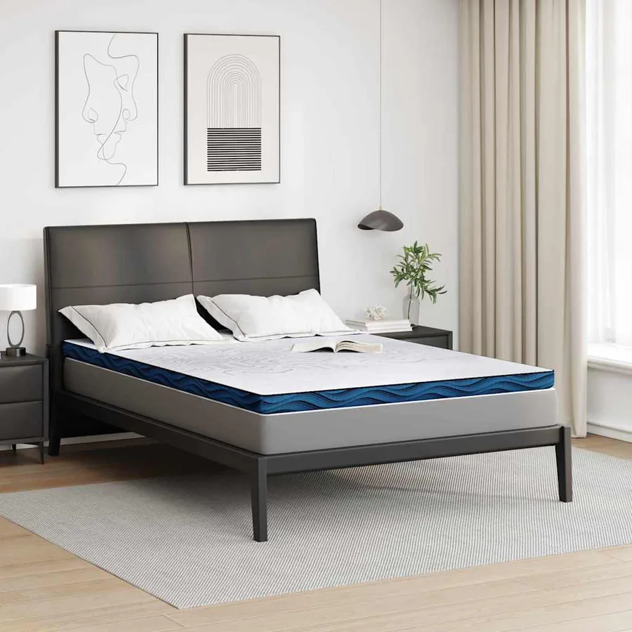 Surmatelas Blanc 160 x 200 cm Tissu jacquard