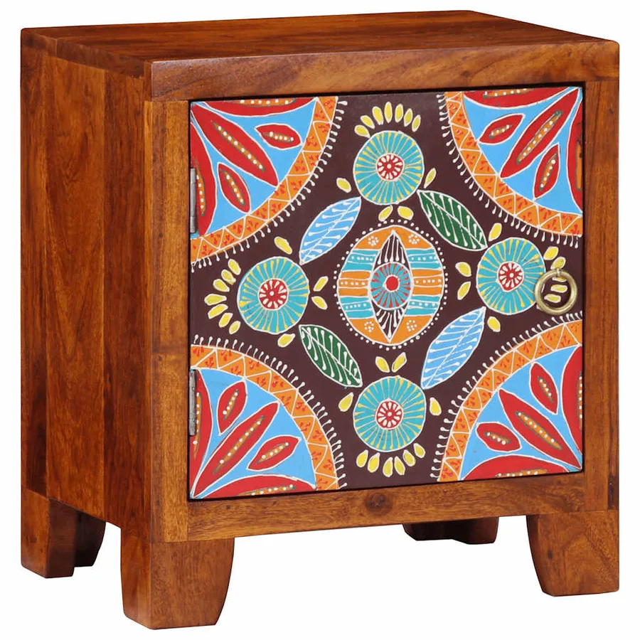 Table de chevet 40x30x45 cm bois d'acacia massif - 10