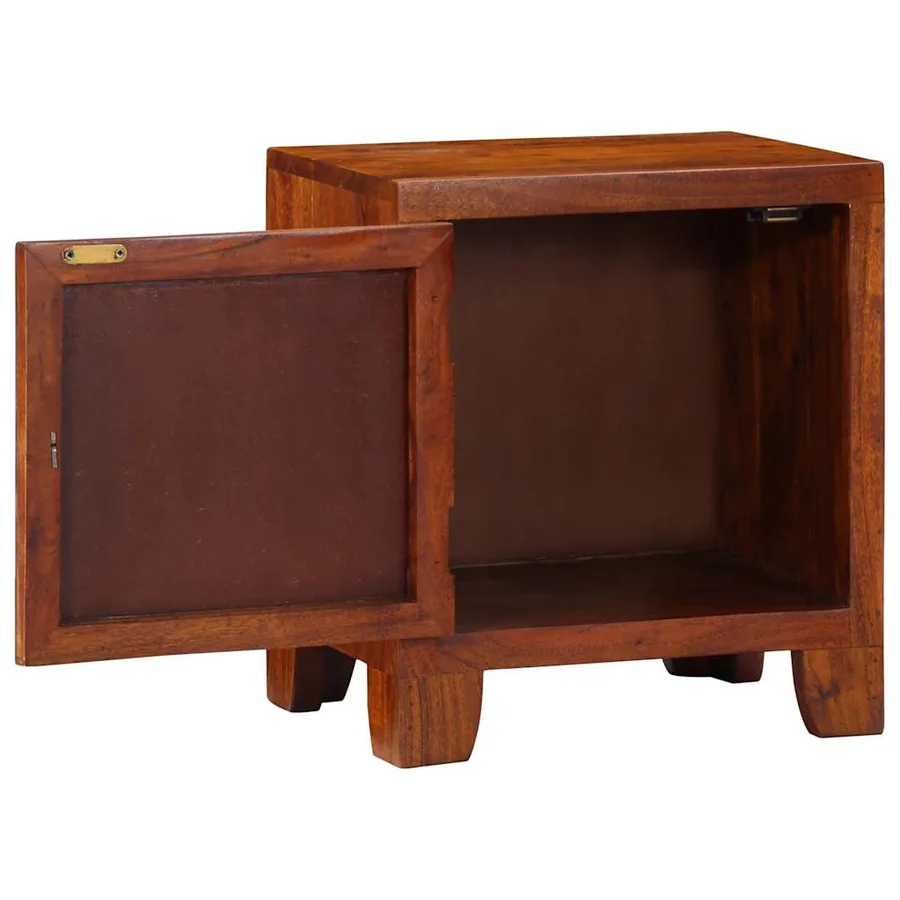 Table de chevet 40x30x45 cm bois d'acacia massif - 12
