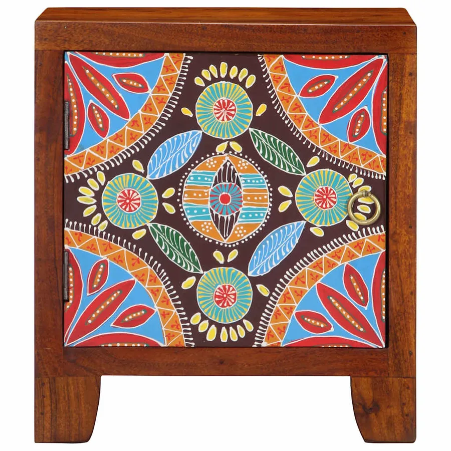 Table de chevet 40x30x45 cm bois d'acacia massif - 2