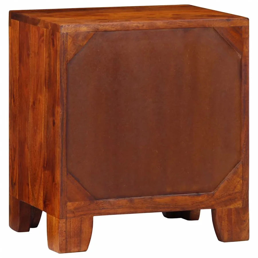 Table de chevet 40x30x45 cm bois d'acacia massif - 4