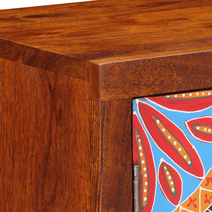 Table de chevet 40x30x45 cm bois d'acacia massif - 5