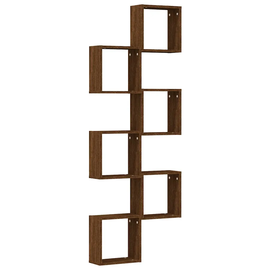 Étagères murales sous forme cube 6 pcs chêne marron 30x15x30cm - 4