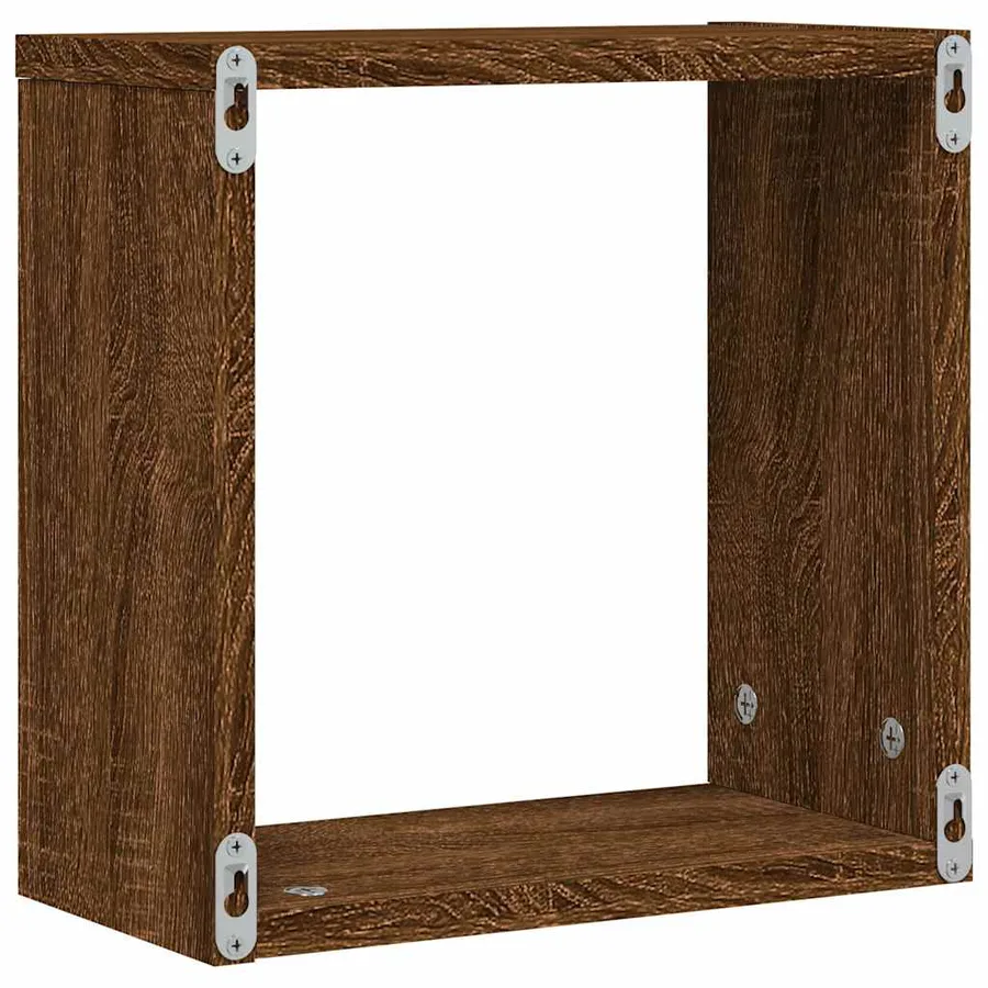 Étagères murales sous forme cube 6 pcs chêne marron 30x15x30cm - 8