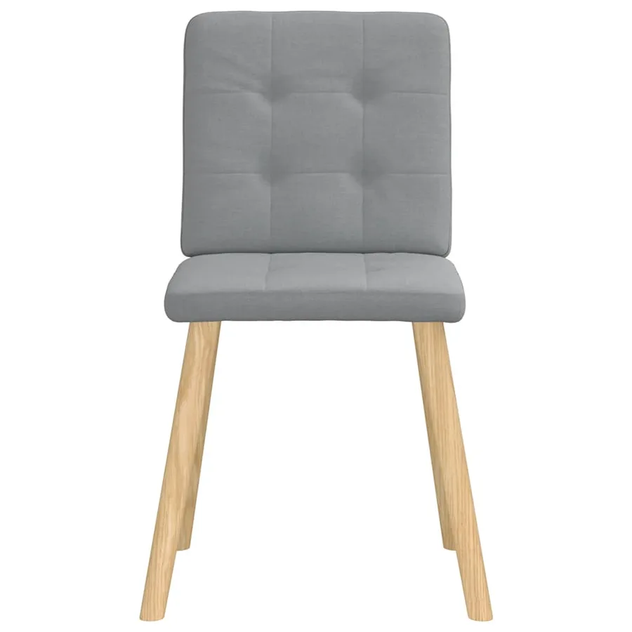 Chaises à manger lot de 2 gris clair tissu - 4