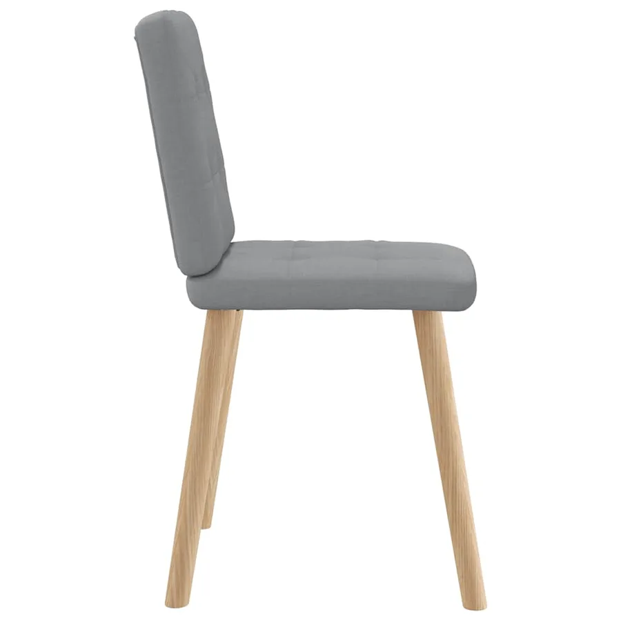 Chaises à manger lot de 2 gris clair tissu - 5