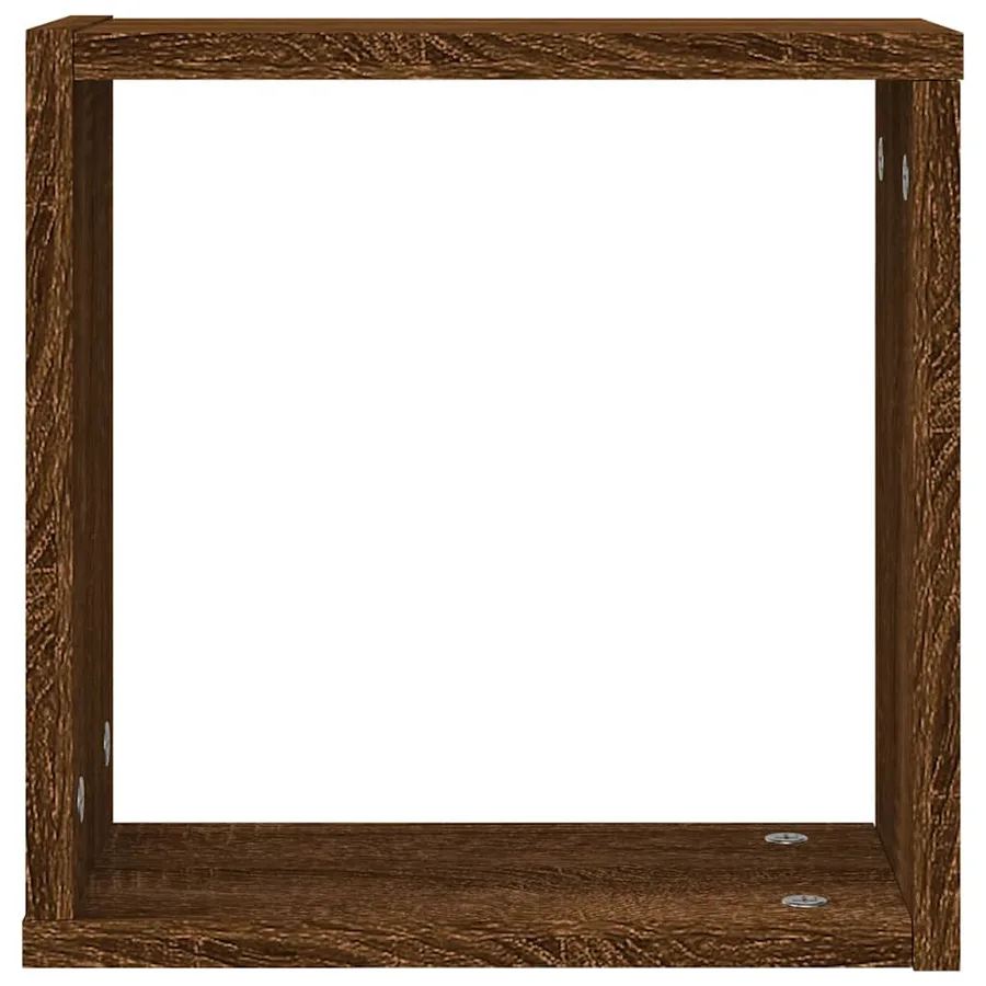 Étagères murales sous forme cube 2 pcs chêne marron 30x15x30cm - 6