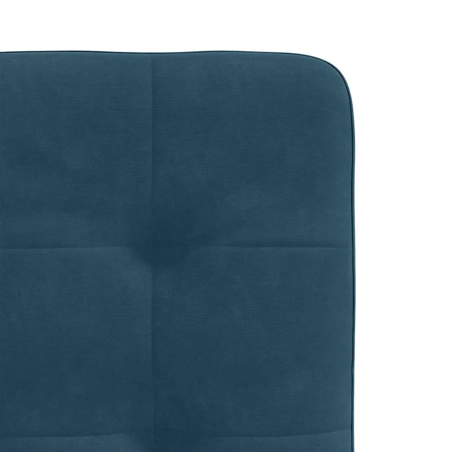 Chaises à manger lot de 4 Bleu Velours - 7