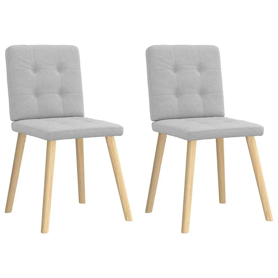 Chaises à manger lot de 2 gris nuage tissu
