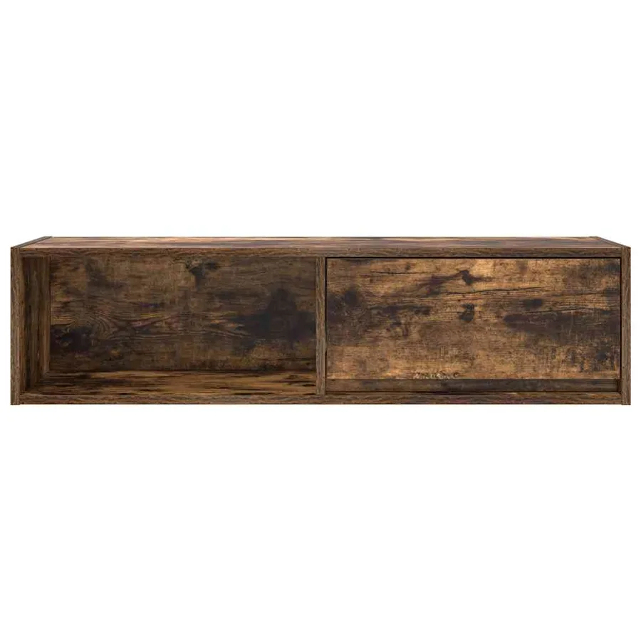 Meuble TV chêne fumé 100x31x25,5 cm bois d'ingénierie - 6