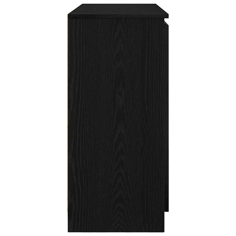 Buffet avec tiroirs chêne noir 100,5x35x76 cm bois d'ingénierie - 7