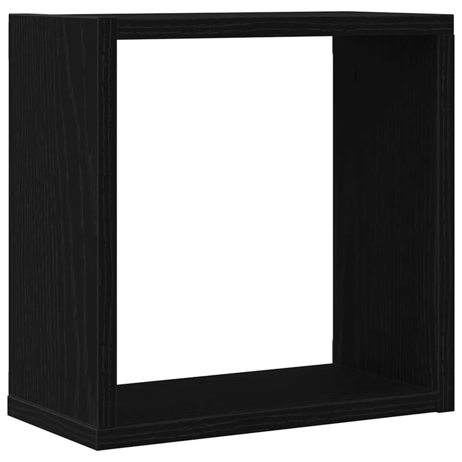 Étagères murales cubiques lot de 2 chêne noir 30 x 15 x 30 cm bois composite - 5
