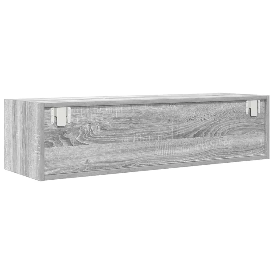 Meuble TV sonoma gris 100x31x25,5 cm bois d'ingénierie - 8