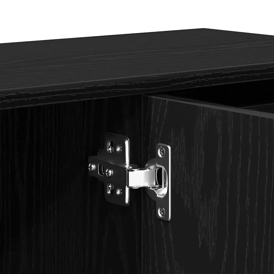 Buffet Chêne noir 91 x 29,5 x 75 cm Bois d'ingénierie - 10