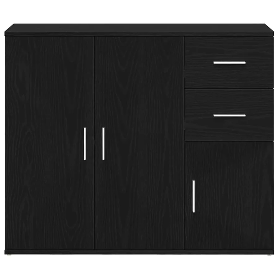 Buffet Chêne noir 91 x 29,5 x 75 cm Bois d'ingénierie - 6