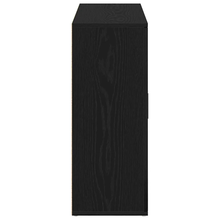 Buffet Chêne noir 91 x 29,5 x 75 cm Bois d'ingénierie - 7