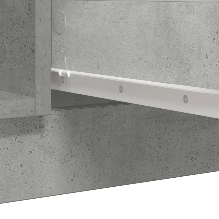 Buffet avec tiroirs gris béton 100,5x35x76 cm bois d'ingénierie - 11