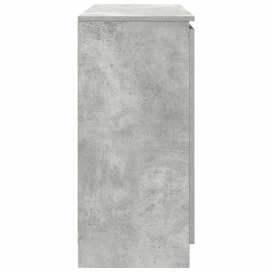 Buffet avec tiroirs gris béton 100,5x35x76 cm bois d'ingénierie - 7