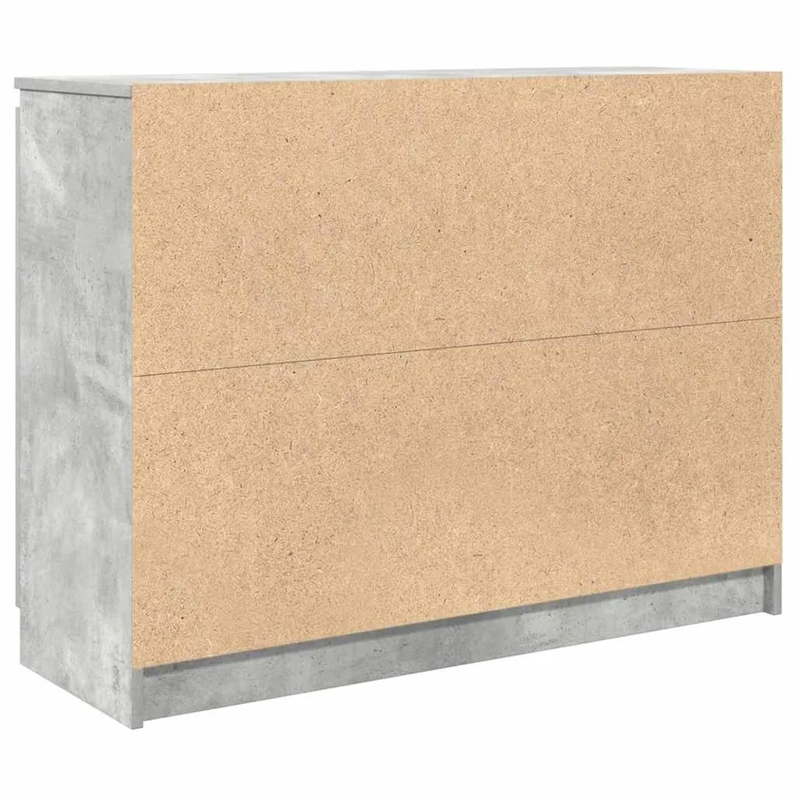 Buffet avec tiroirs gris béton 100,5x35x76 cm bois d'ingénierie - 8