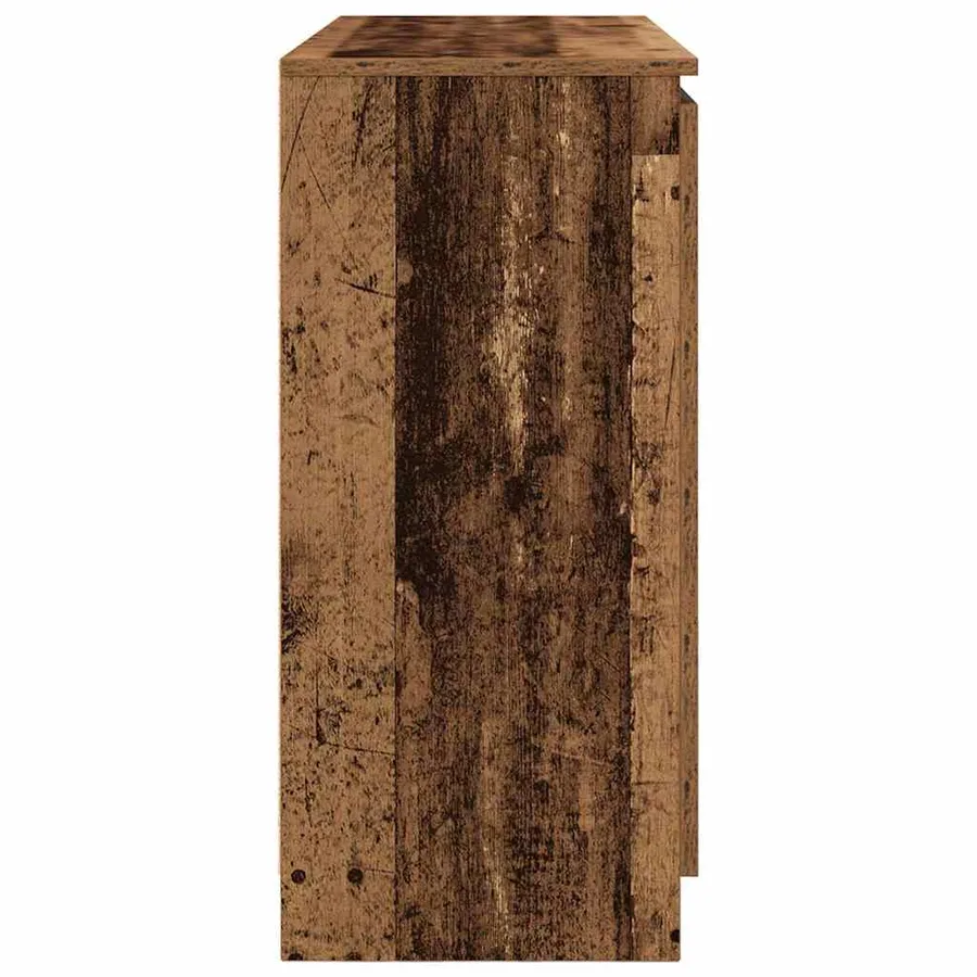 Buffet avec tiroirs vieux bois 100,5x35x76 cm bois d'ingénierie - 7