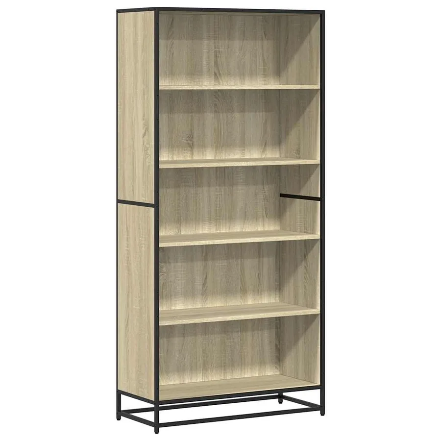 Bibliothèque chêne sonoma 80,5x35x170,5 cm bois d'ingénierie - 2