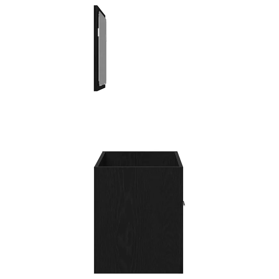 Ensemble de meubles salle de bain 2 pcs chêne noir - 7