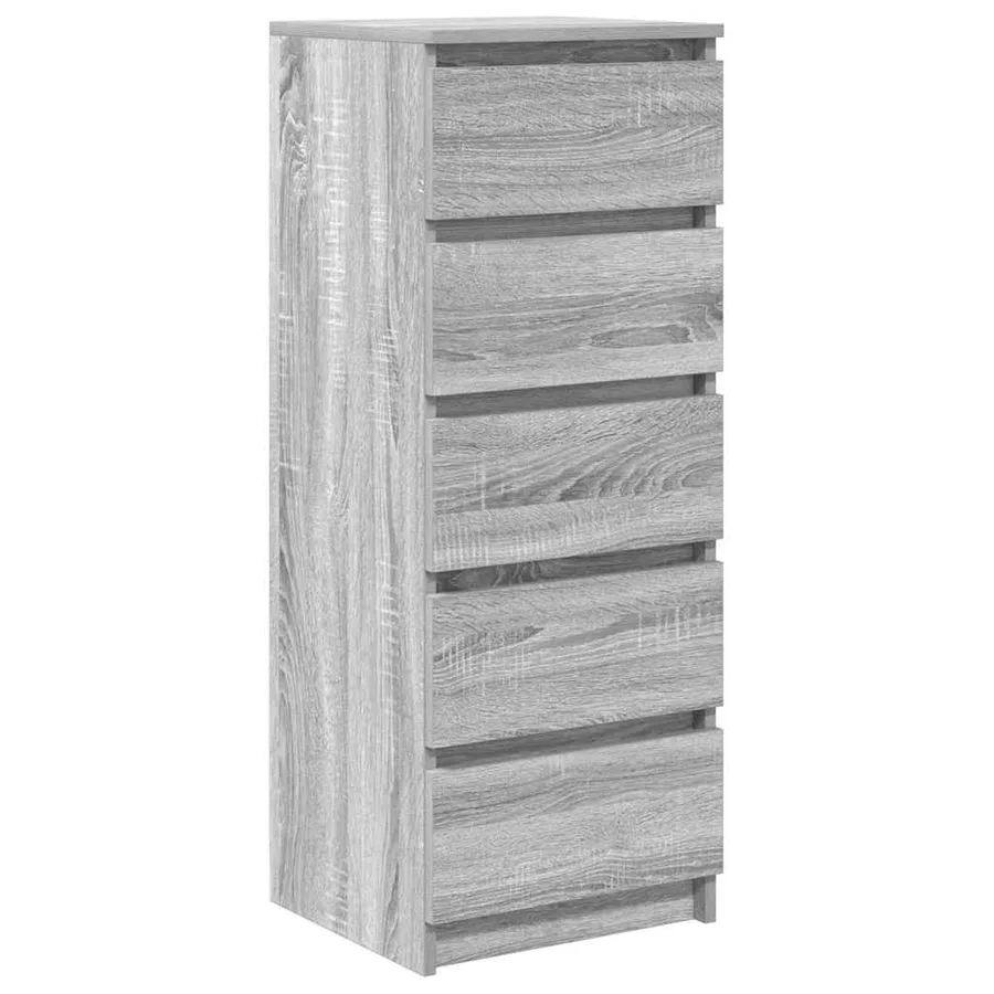 Buffet avec tiroirs sonoma gris 37,5x35x99 cm bois d'ingénierie - 2