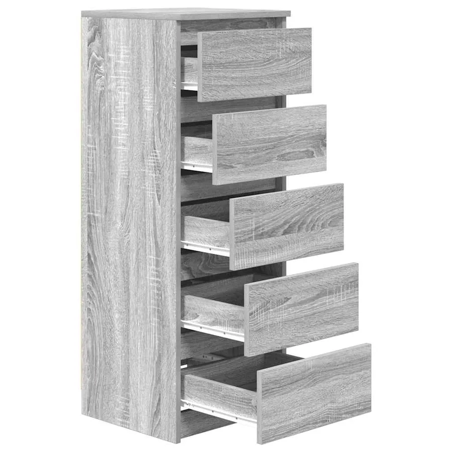 Buffet avec tiroirs sonoma gris 37,5x35x99 cm bois d'ingénierie - 5