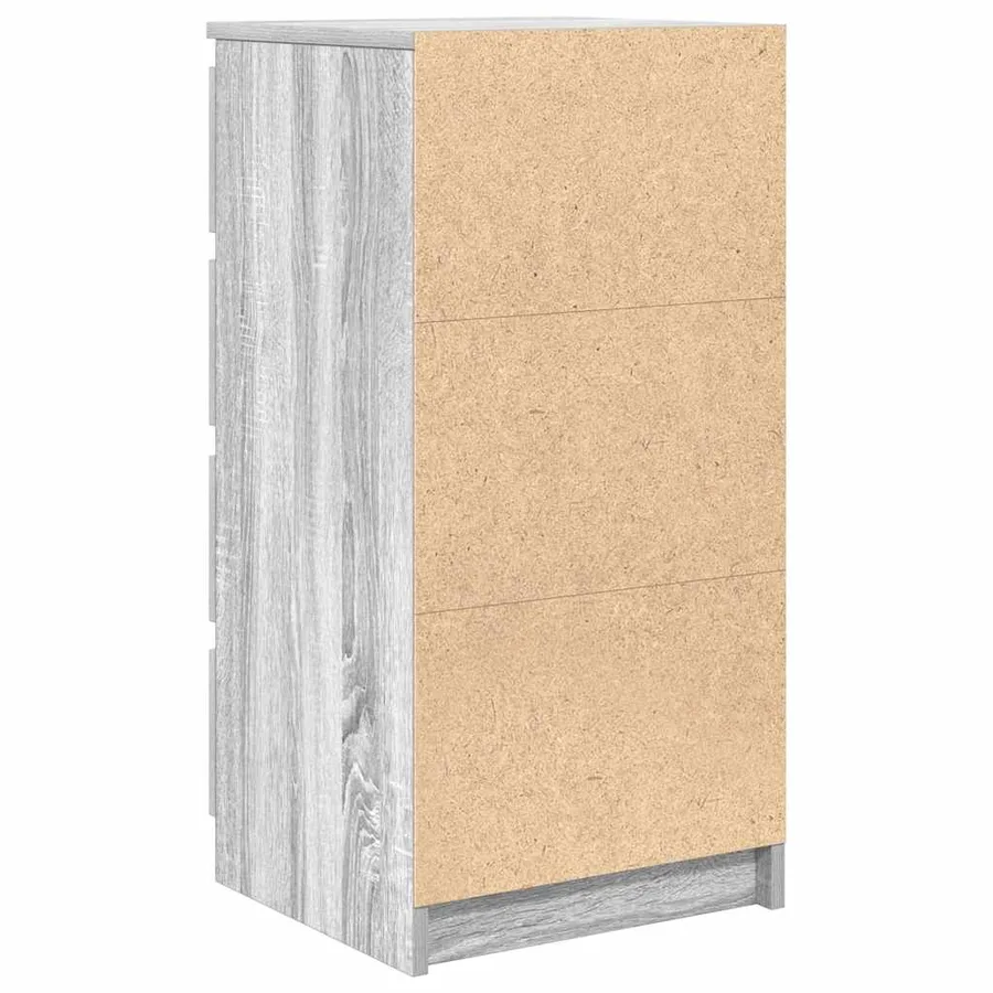 Buffet avec tiroirs sonoma gris 37,5x35x99 cm bois d'ingénierie - 8