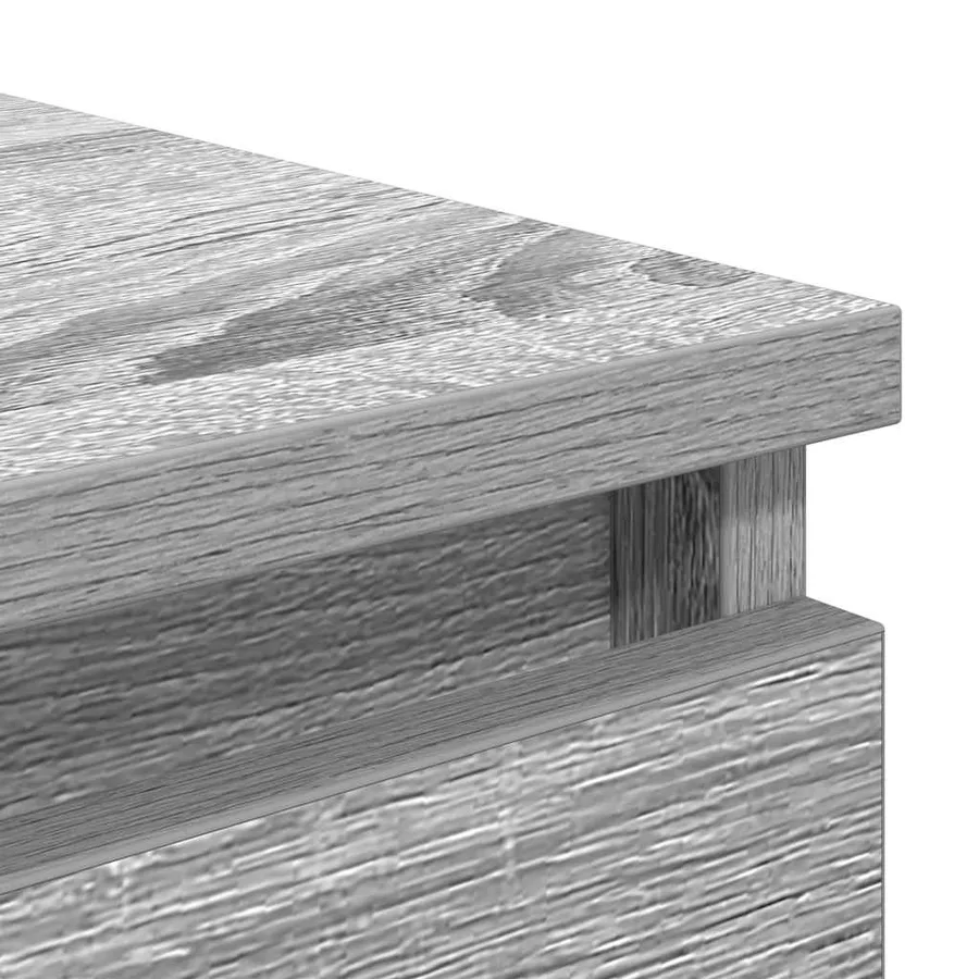 Buffet avec tiroirs sonoma gris 37,5x35x99 cm bois d'ingénierie - 9