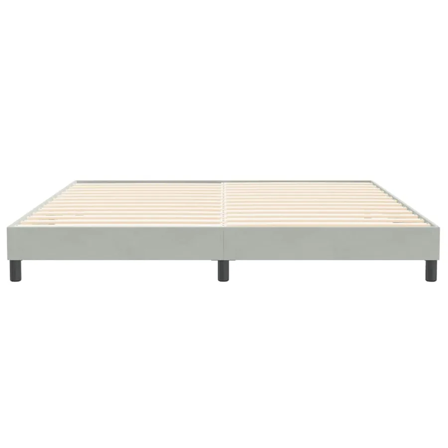 Cadre de lit sans matelas gris clair 200x210 cm velours - 5