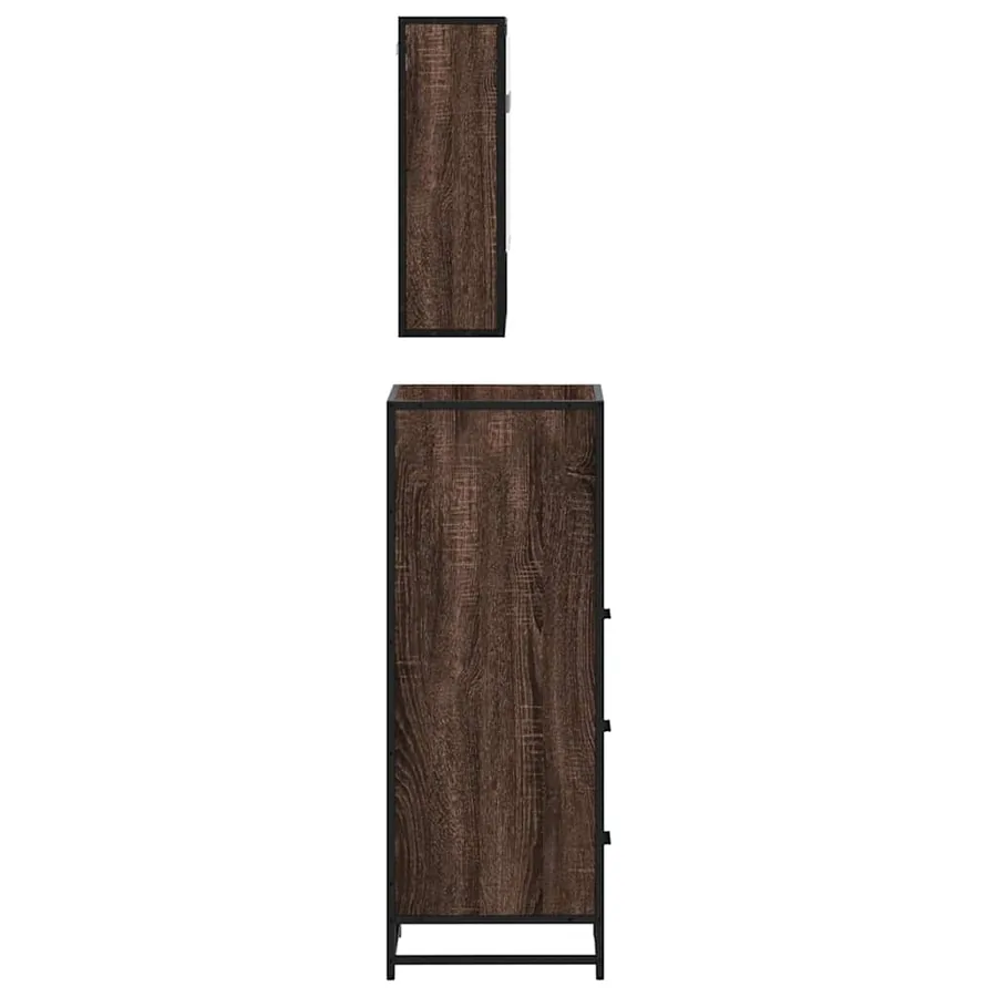 Ensemble de meubles de salle de bain 3 pcs Chêne marron - 6