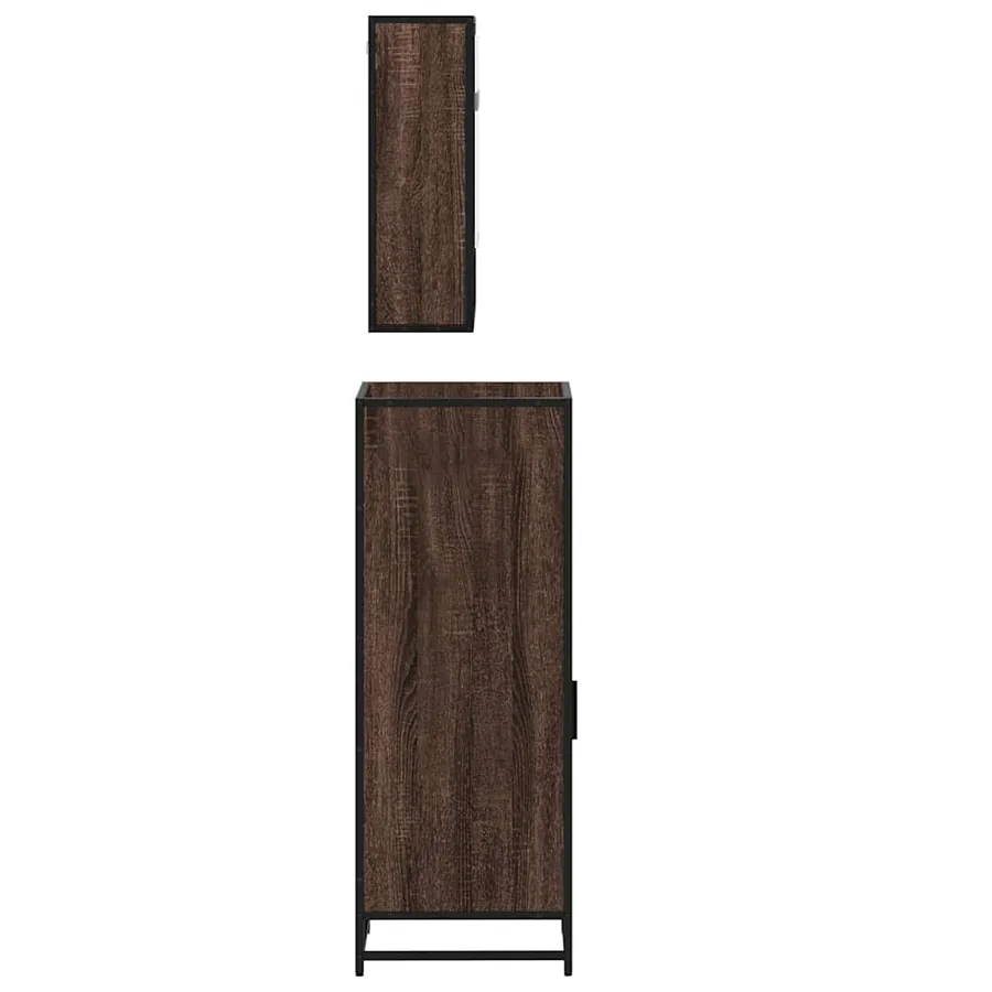 Ensemble de meubles de salle de bain 3 pcs Chêne marron - 7