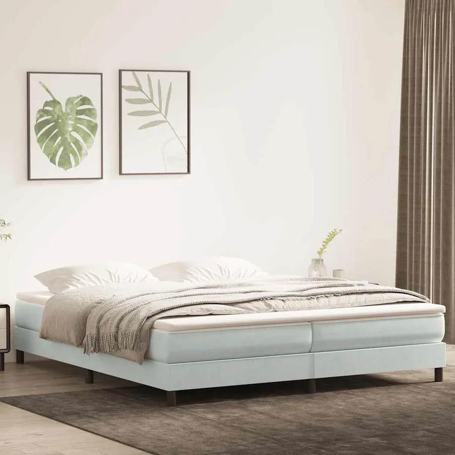 Sommier à lattes de lit sans matelas gris clair 200x210cm
