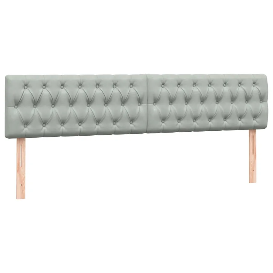 Sommier à lattes de lit et matelas gris clair 200x210cm velours - 7