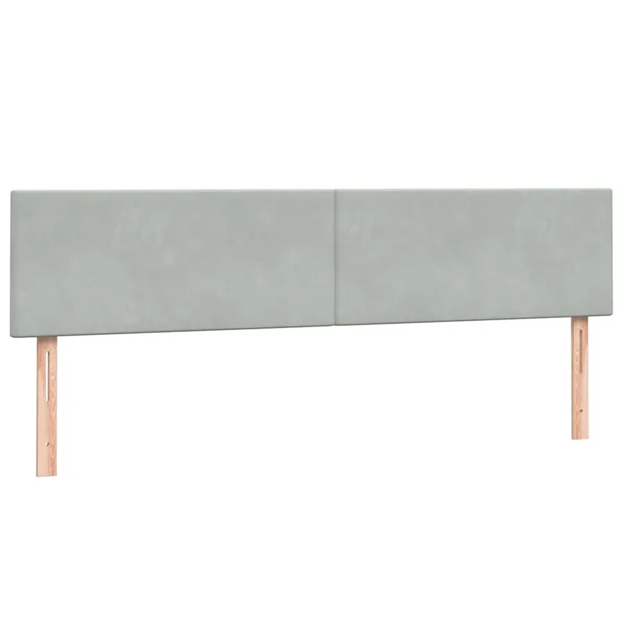 Sommier à lattes de lit et matelas gris clair 200x210cm velours - 5