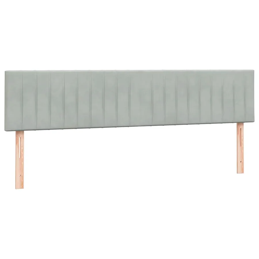 Sommier à lattes de lit et matelas gris clair 200x210cm velours - 7