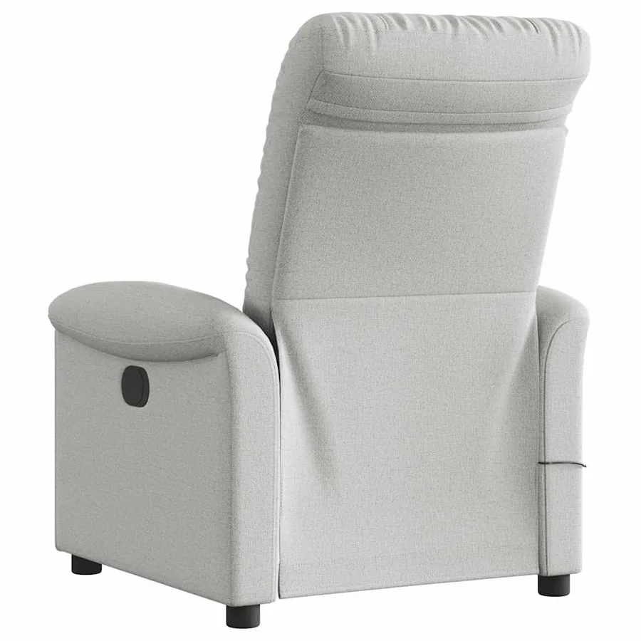 Fauteuil de massage inclinable gris nuage tissu - 5