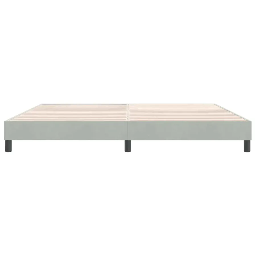 Cadre de lit sans matelas gris clair 180x210 cm velours - 5